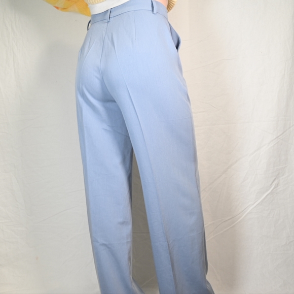 Motel Rocks Abba Blue Wide Leg Trousers - Picture 2 of 4